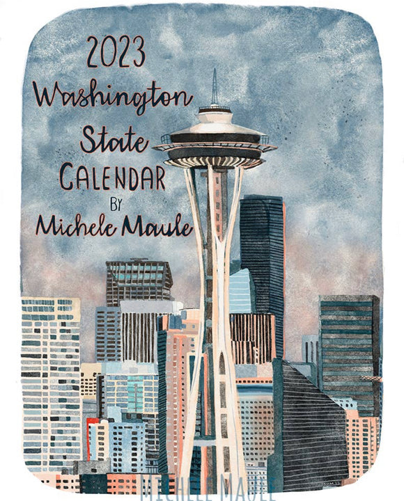 2023 Illustrated Washington State Wall Calendar