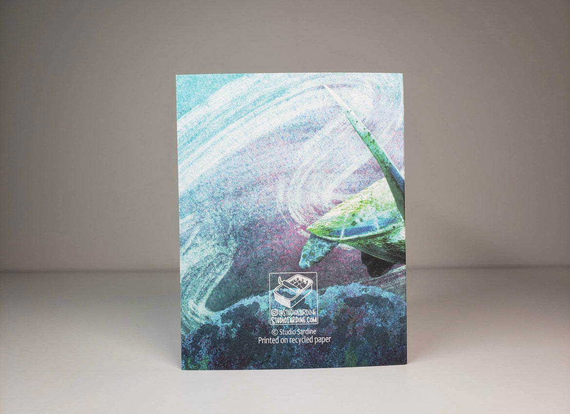 Sea Turtle Blank Greeting Card
