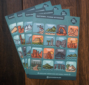 63 National Park Sticker Sheet (4 sheets)