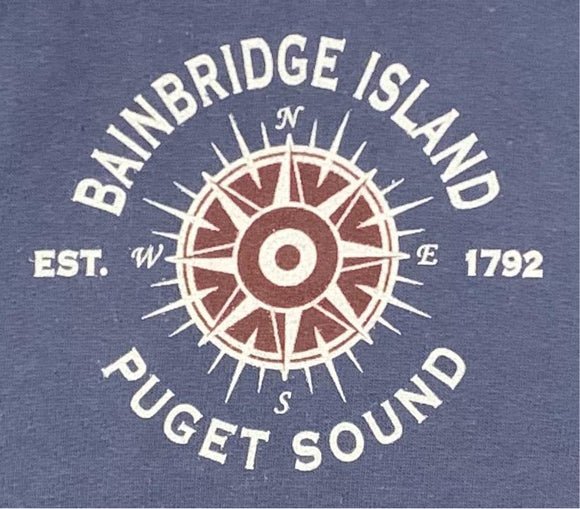 Bainbridge Island Zip-up Hoodie| Indigo