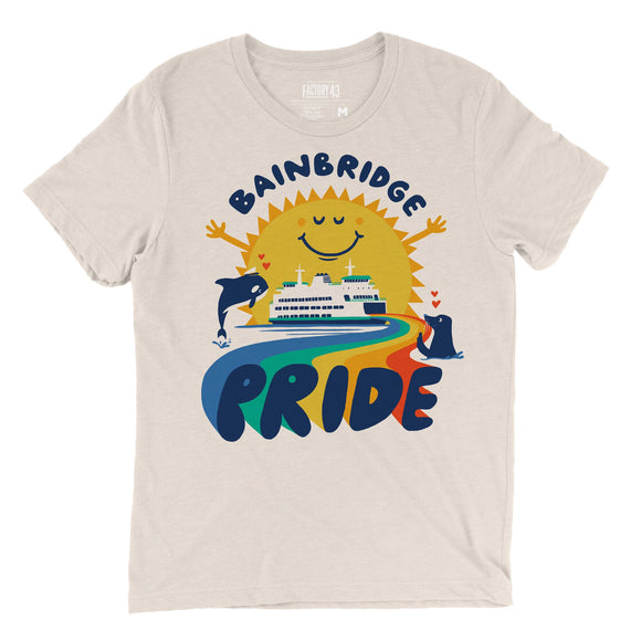 Bainbridge Pride Sun Coming Out! Adult Shirt