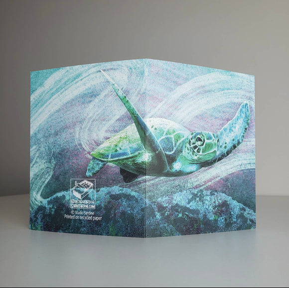 Sea Turtle Blank Greeting Card