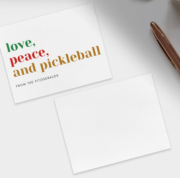 love, peace, and pickleball (10 Cards, Box Set)