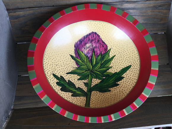 Thistle Hand Painted Bowl