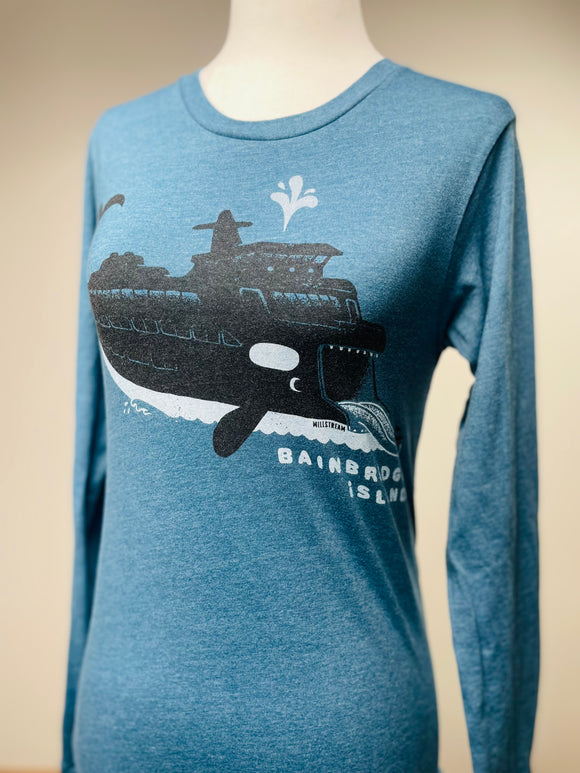 Teal | Orca Ferry Long Sleeve Shirt