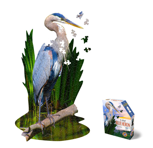 I Am Blue Heron 300 Piece Puzzle by Madd Capp