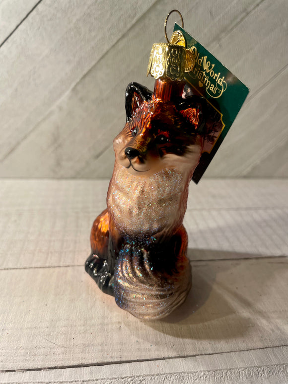 Fox Glass Blown Ornament