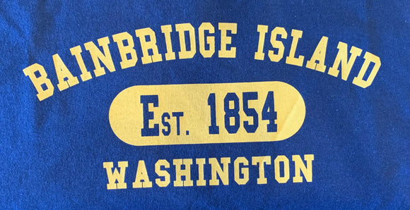 Bainbridge Island, WA Est. 1854 Collegiate Shirt [Navy]