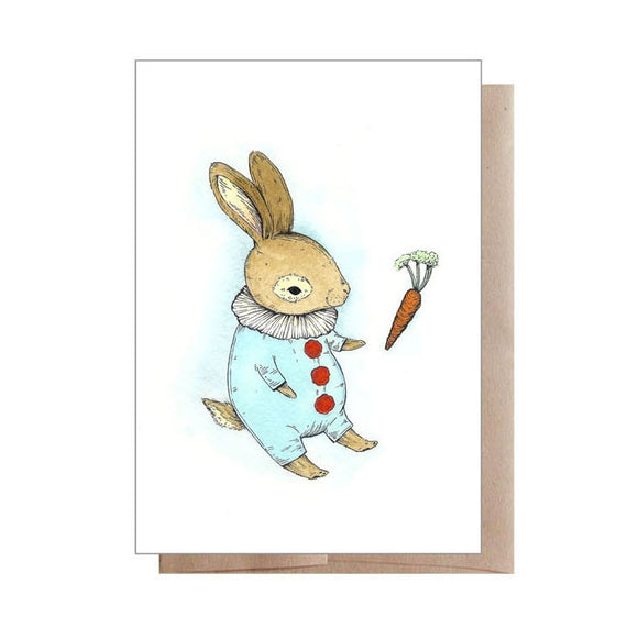 Little Bunny Blue Greeting Card