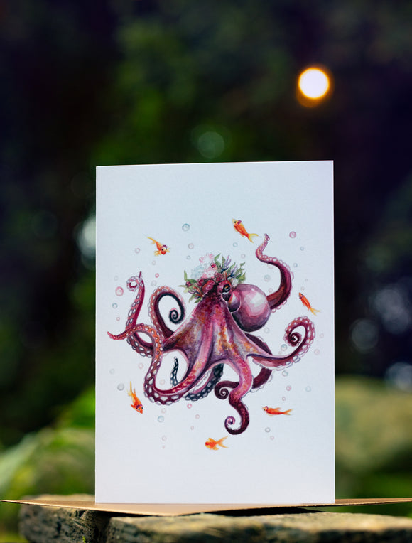 Lady Octopus | Greeting Card