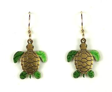 Layered Turtle Earrings
