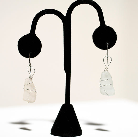 Opaque Sea glass Earrings by Kellie Creamer