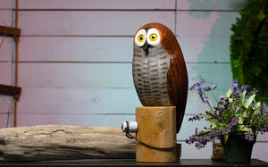 Wood Barn Owl - Richard Morgan Carved Decoy