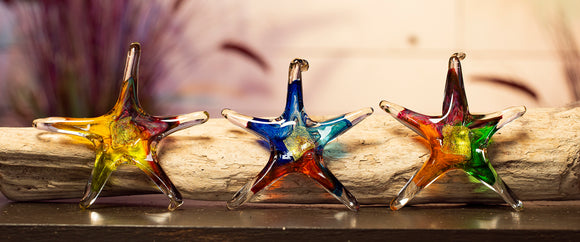 Starfish Blown Glass In Assorted Colors