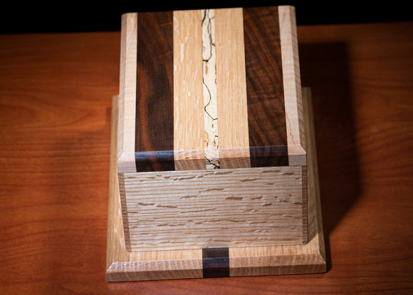 Striped Pet Urn Handmade Box